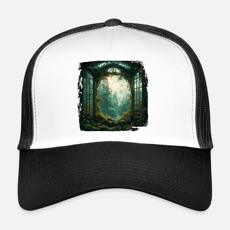 Window in the Forest / Trees / View / Wilderness Trucker Cap