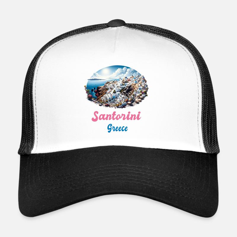 Santorin, Grèce, voyage au volcan Akrotiri Casquette trucker 