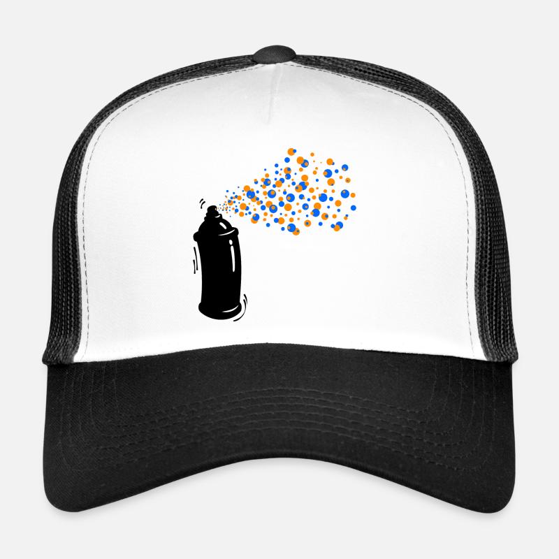 Wildstyle Sprayer Graffti Spraydose Strassenkunst - Trucker Cap - Weiß/Schwarz