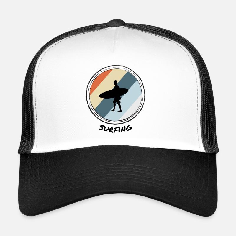 Surf - Casquette trucker  - blanc/noir