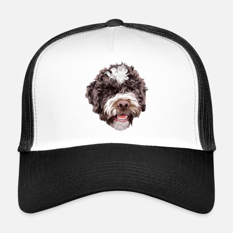 Lagotto Romagnolo - Trucker Cap - Weiß/Schwarz