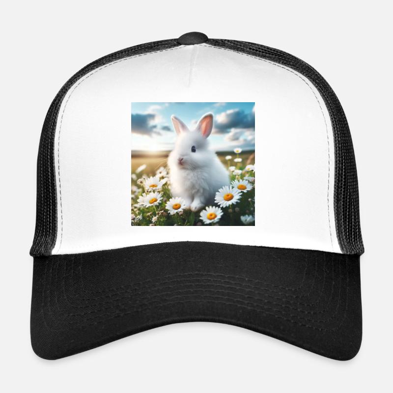 Entzückender weißer Hase Trucker Cap