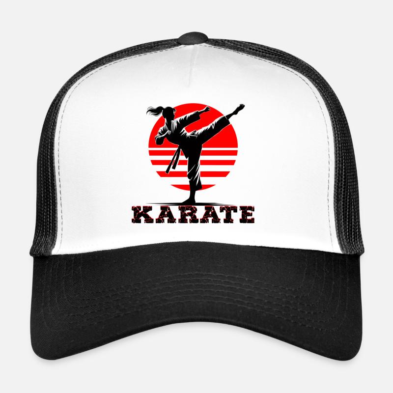 Karaté - Casquette trucker  - blanc/noir