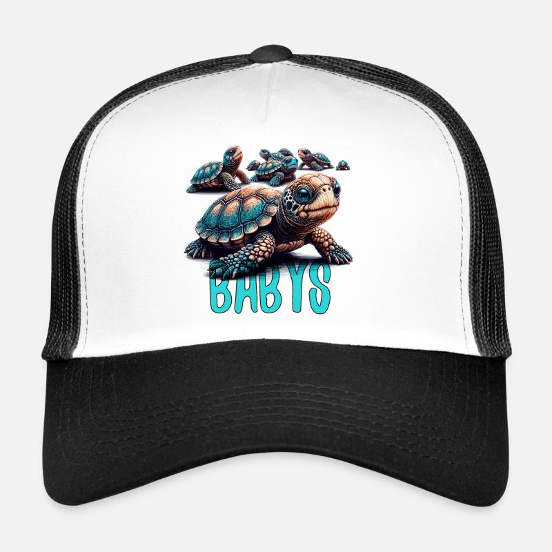 Tortoise Turtles Babies Gift Trucker Cap