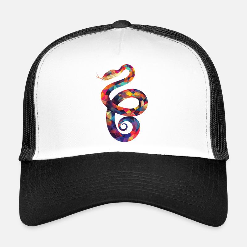 Illustration de Serpent coloré Casquette trucker 