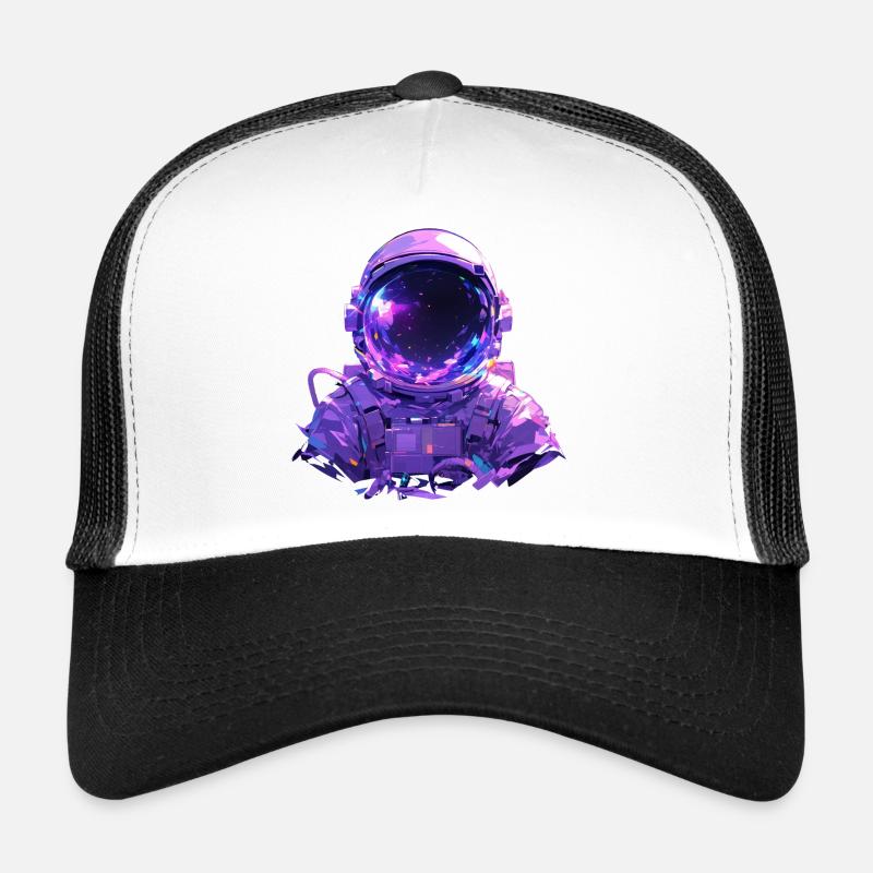 Astronaut Helmet - Trucker Cap - white/black