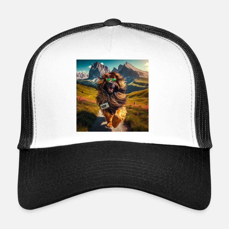L’art de Leonberg - Casquette trucker  - blanc/noir