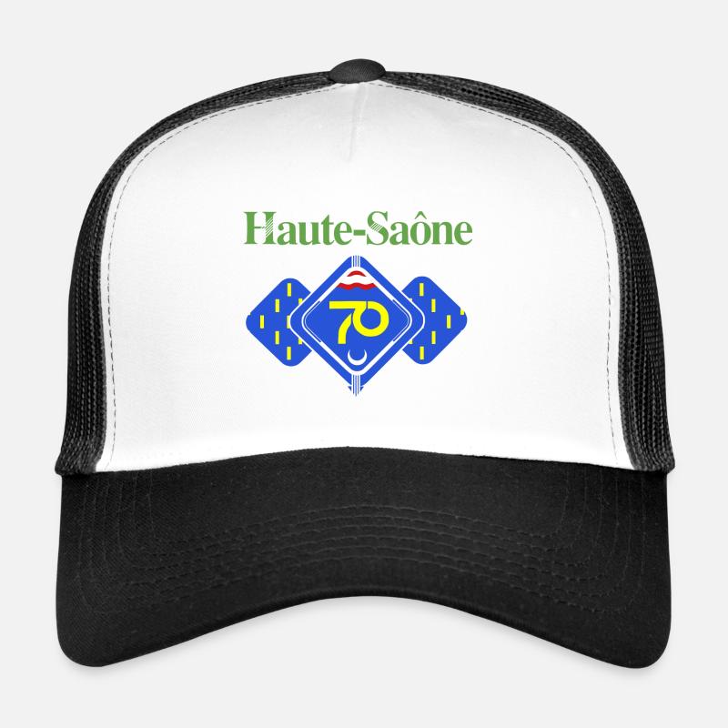 Haute-Saône - Casquette trucker  - blanc/noir