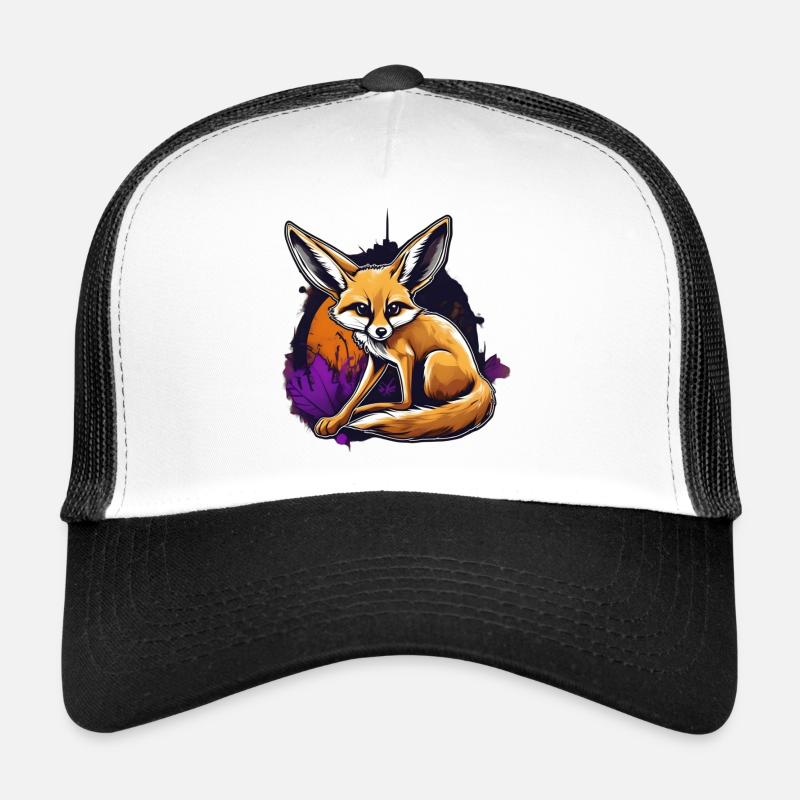 collection fennec couleur 7 - Casquette trucker  - blanc/noir