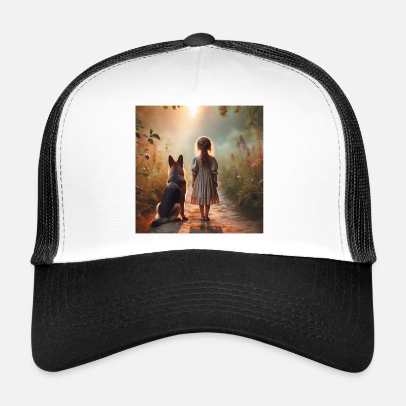 German Shepherd Art Trucker Cap
