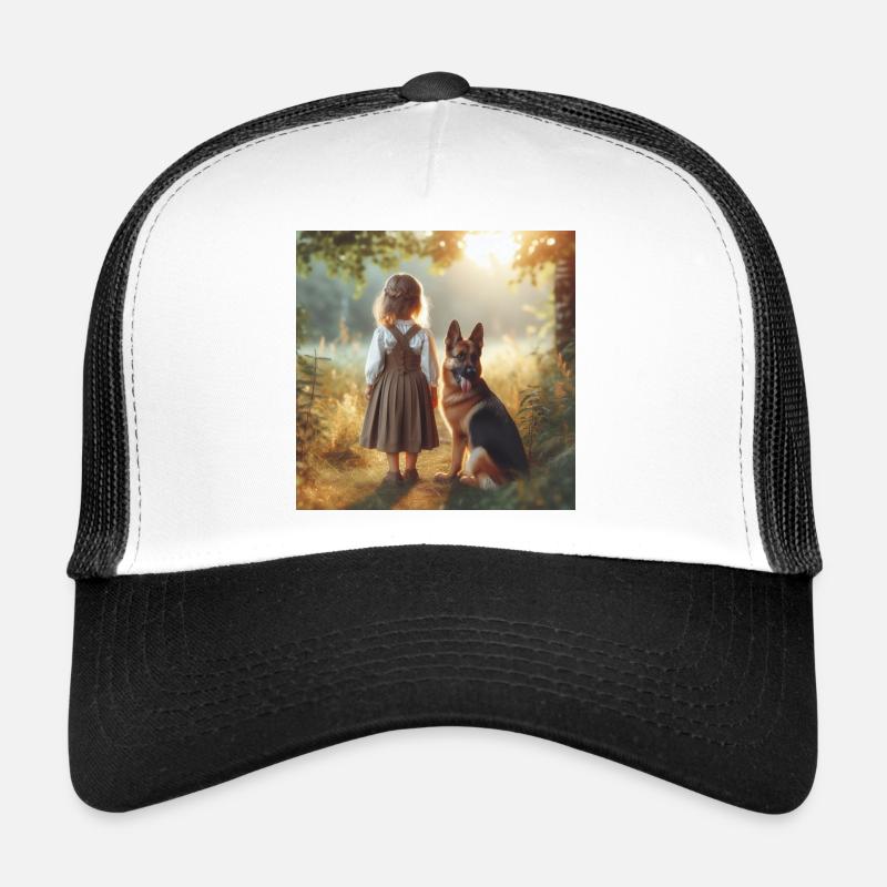 German Shepherd Art Trucker Cap