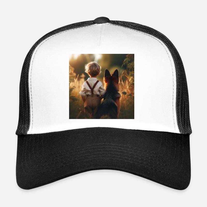 German Shepherd Art Trucker Cap