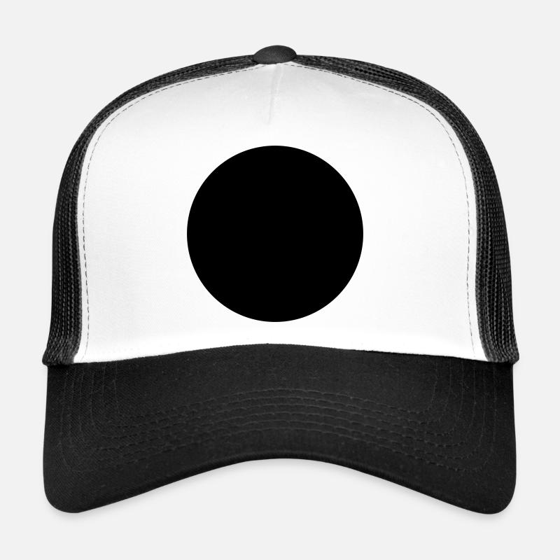 Punkt Kreisfläche - Trucker Cap - Weiß/Schwarz