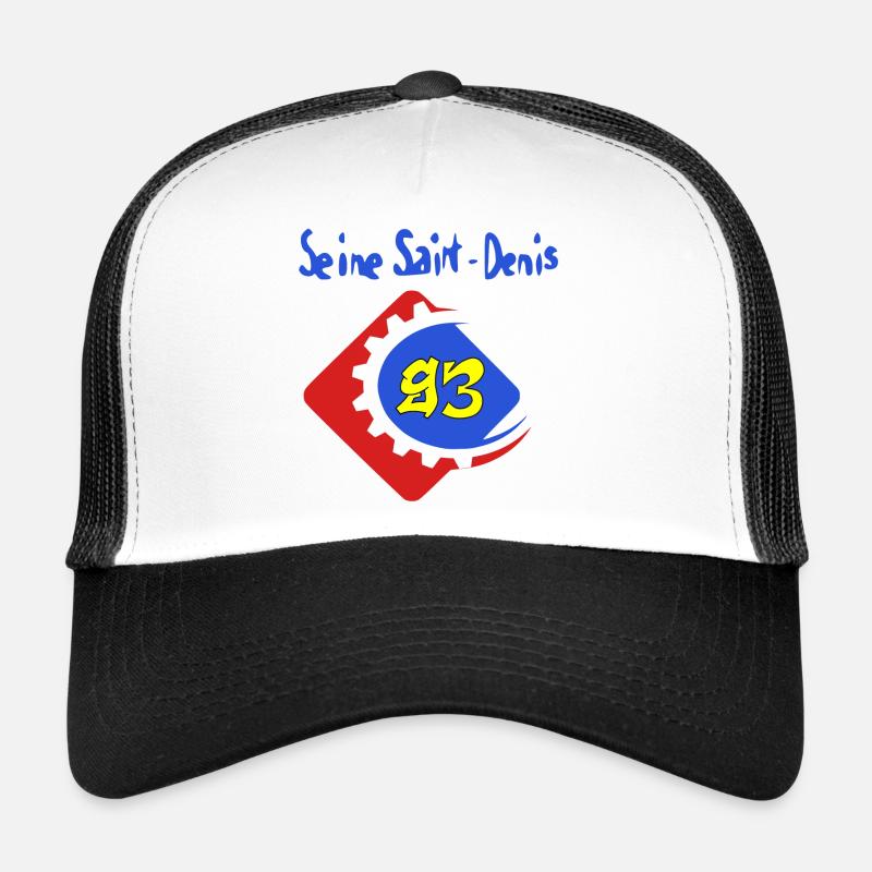 Seine Saint Denis - Casquette trucker  - blanc/noir