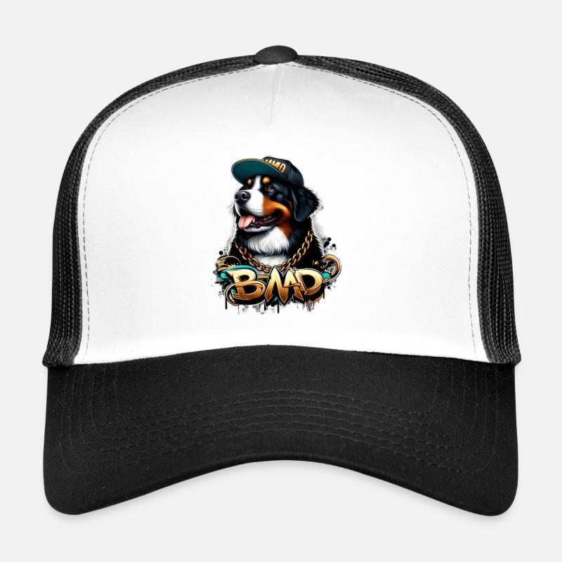 Berner Sennenhund - Trucker Cap - Weiß/Schwarz