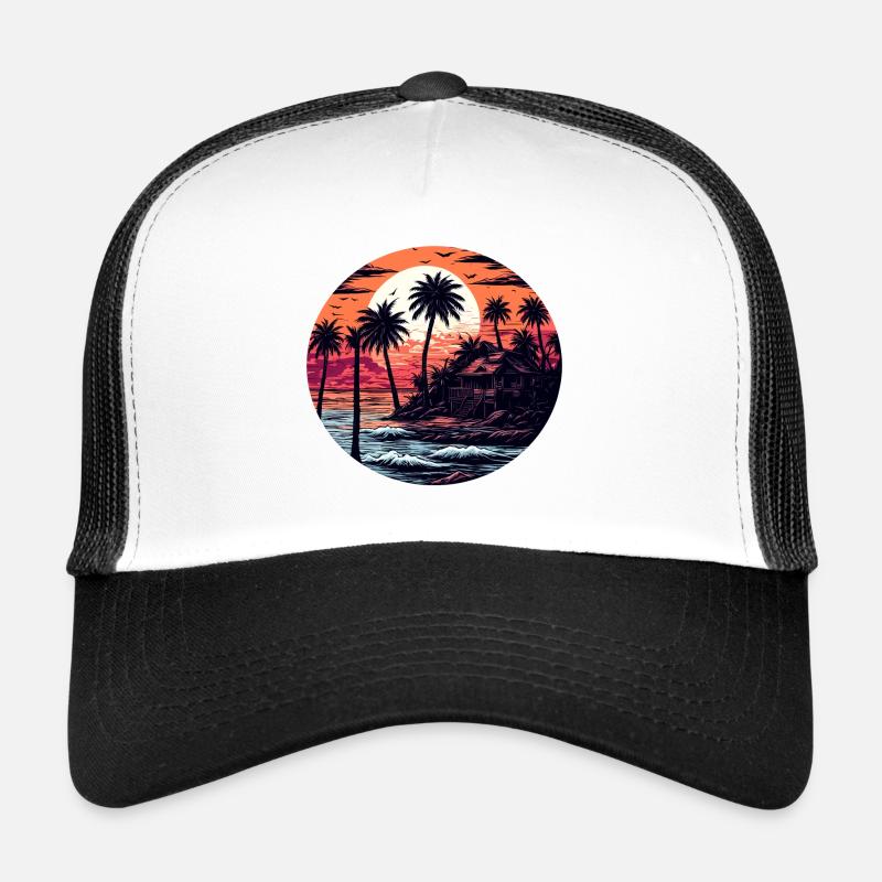 Plage / Île / Vacances / Été / Soleil / Mer Casquette trucker 