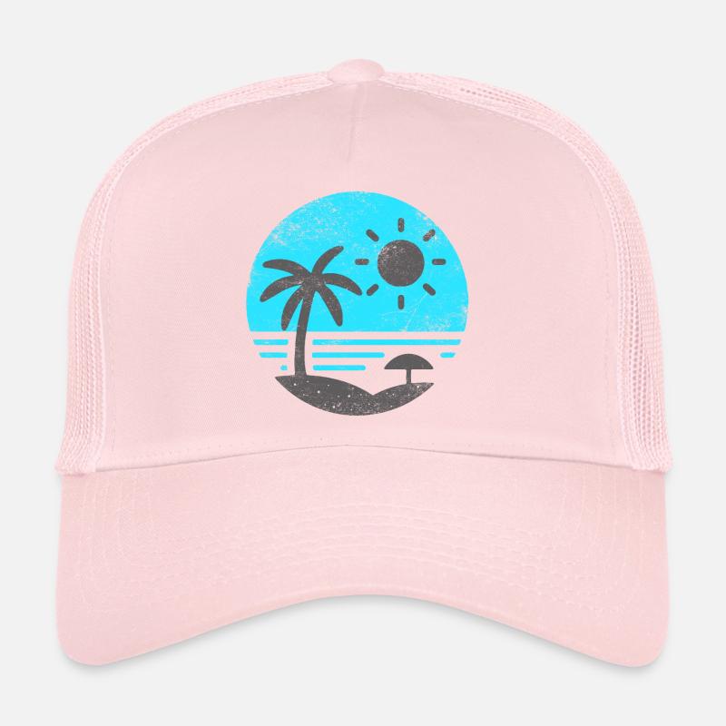 Vintage Plage Bleu Gris Casquette trucker 