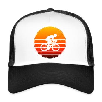 Men's Road Bike Road Cyclists Road Cycling - Trucker Cap - white/black - Front
