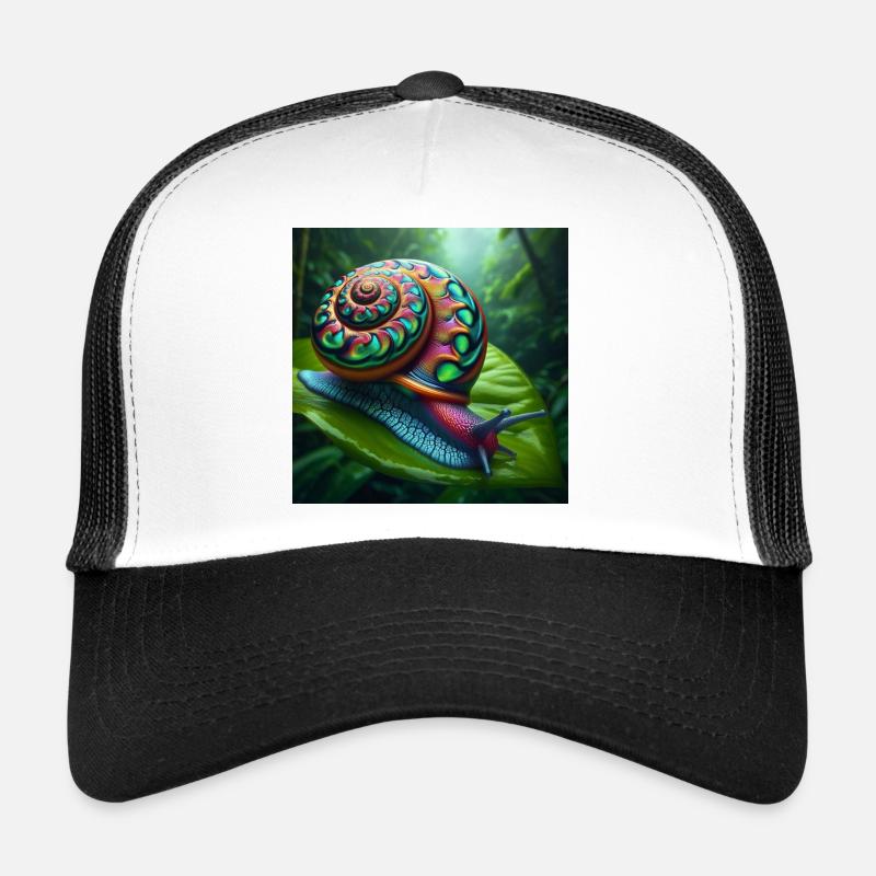 Escargot multicolore Casquette trucker 