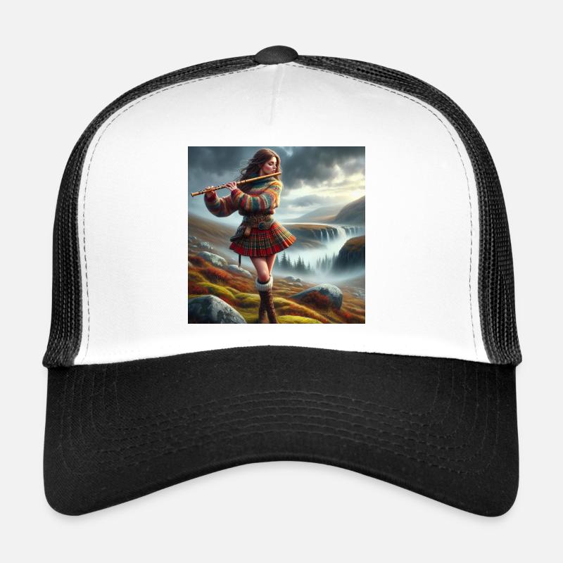 Celtic Female Musician Trucker Cap