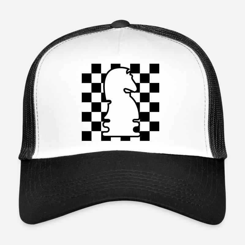 chess, horse, checkerboard, pattern, icon, graphic icon Trucker Cap