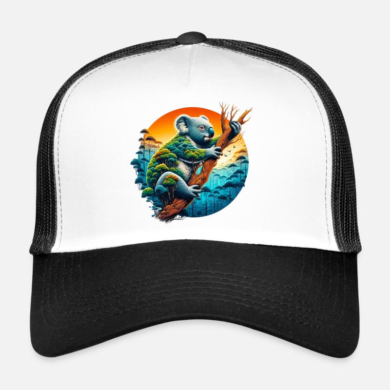 Koala - Trucker Cap - Weiß/Schwarz