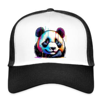 Panda - Trucker Cap - Weiß/Schwarz - Vorne