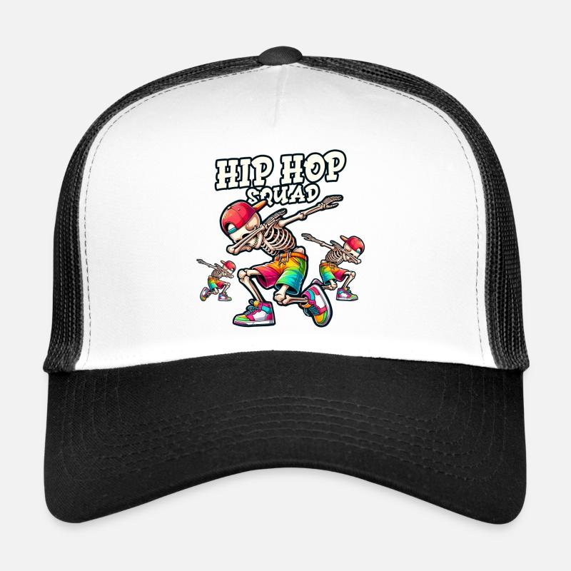 Hip Hop Squad – Cool Dabbing Skeleton Dab Street Casquette trucker 