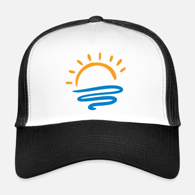 Sonne & Meer - Trucker Cap - Weiß/Schwarz