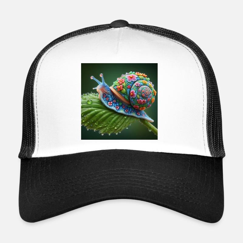 Flowering Snail Trucker Cap