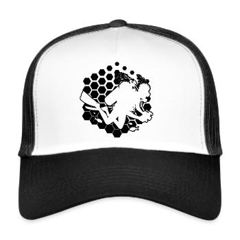 Diving Free Dive Diver Women Diving - Trucker Cap - white/black - Front