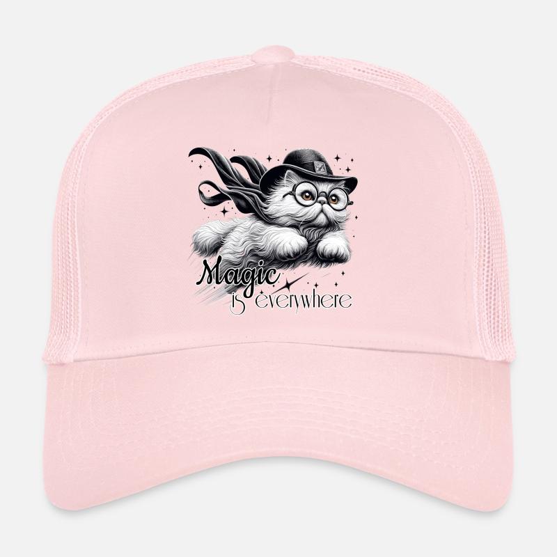 Cadeau magique de chat persan blanc persan Casquette trucker 