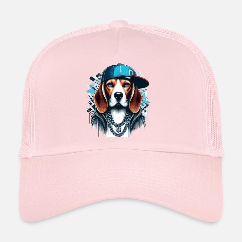 Beagle Gangsta Dog Cappy Gift Trucker Cap