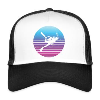 Plongée sous-marine Plongée sous-marine Plongée sous-marine Plongée sous-marine - Casquette trucker  - blanc/noir - Devant