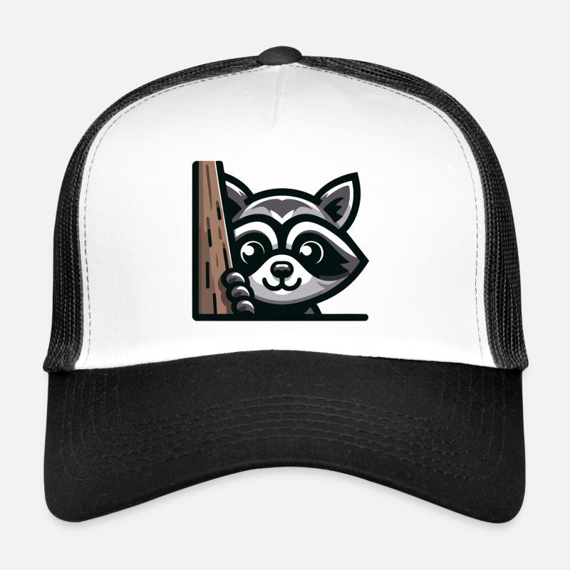 Un raton laveur de style dessin animé Casquette trucker 