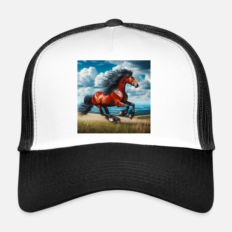Cheval au galop Casquette trucker 