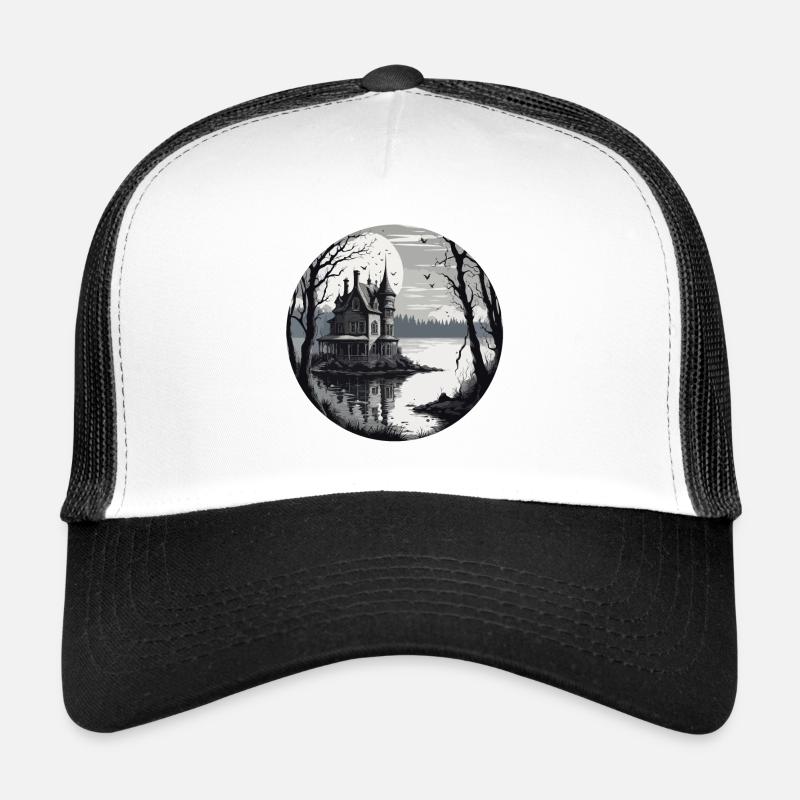 Maison / Cabane / Lac / Montagne / Nature / Forêt Casquette trucker 