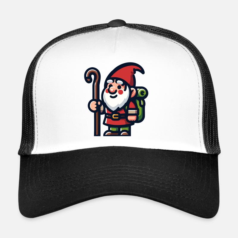 Roaming Gnome: The Trailblazing Traveler Trucker Cap