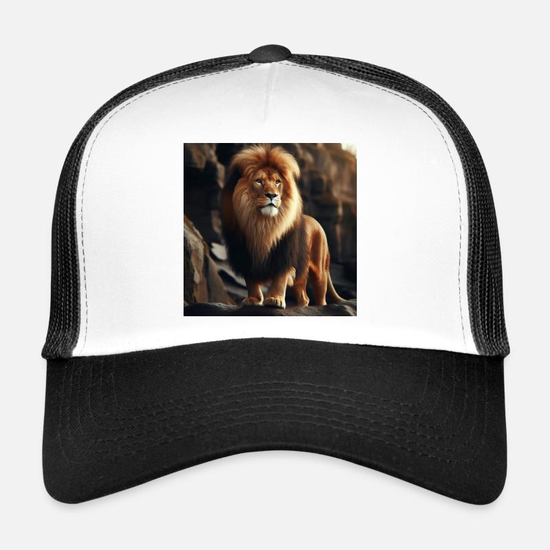 Löwe - Trucker Cap - Weiß/Schwarz