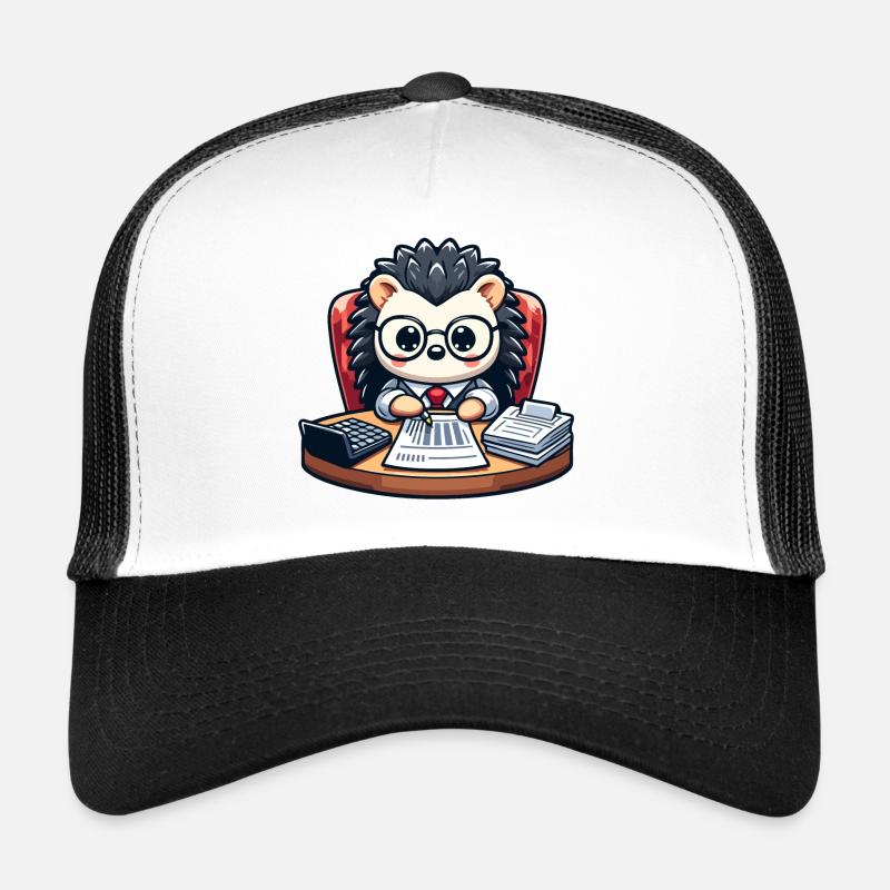Accounting Hedgehog: Das berechnende Tier - Trucker Cap - Weiß/Schwarz
