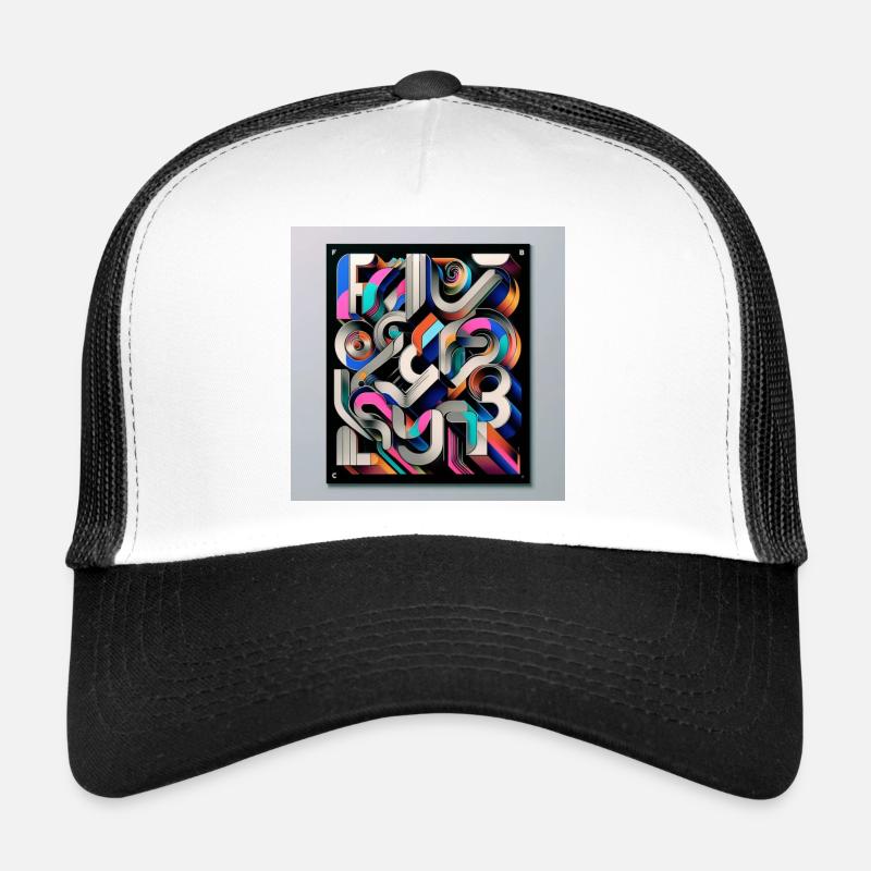 Typographie expérimentale Casquette trucker 