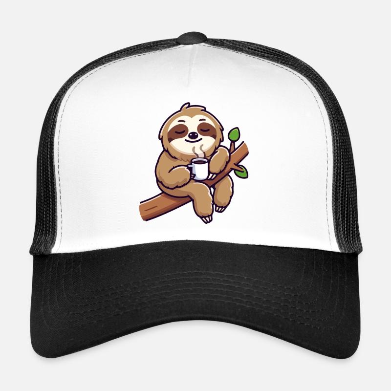Sloth Sipper: Die gemütliche Liege Trucker Cap