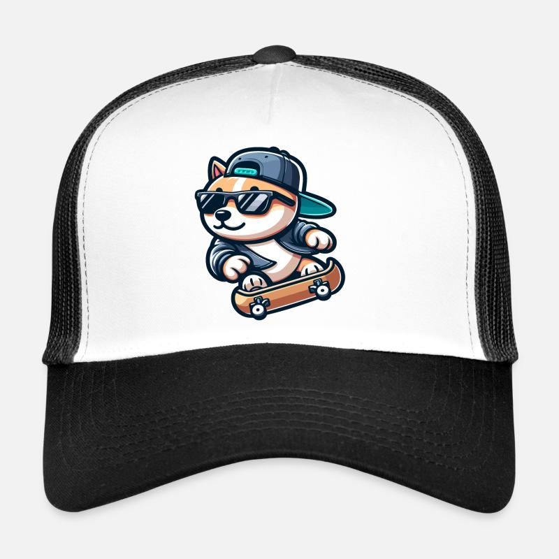 Corgi Boarder: The Skating Sidekick Trucker Cap