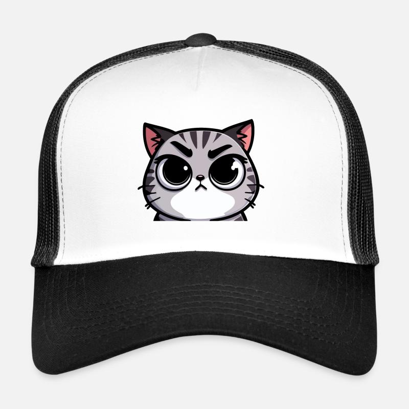 Traits tigrés : le chat expressif Casquette trucker