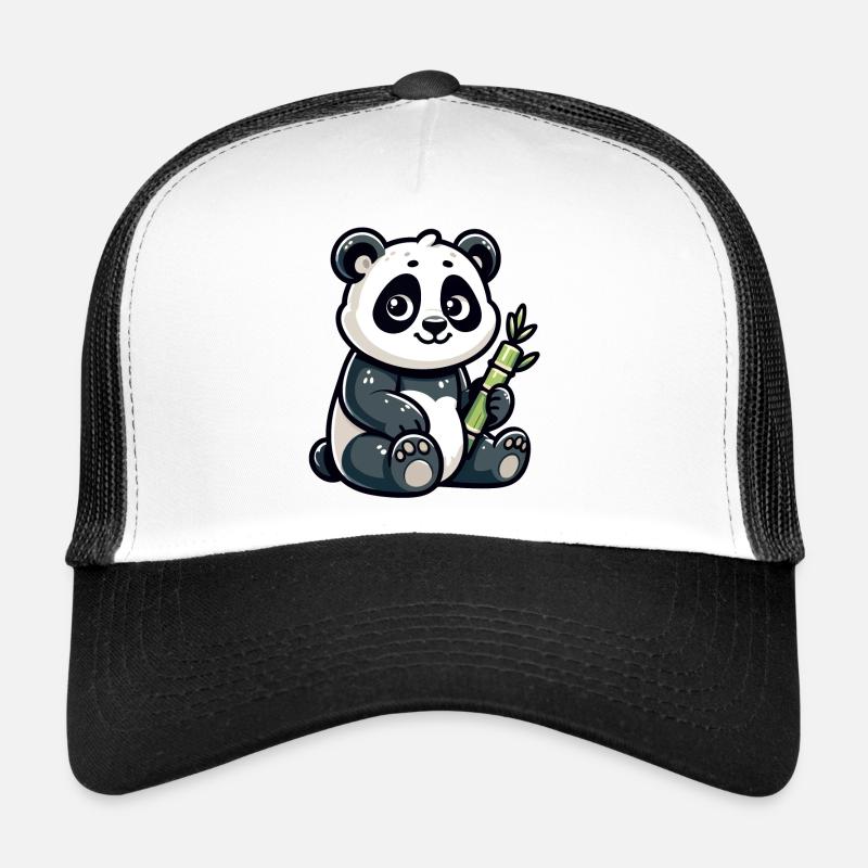 Bamboo Buddy: The Content Panda - Trucker Cap - white/black