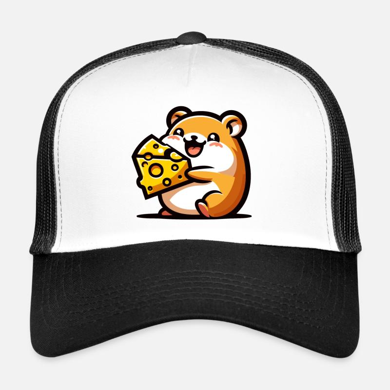 Cheesy Chomper: The Delightful Hamster Trucker Cap