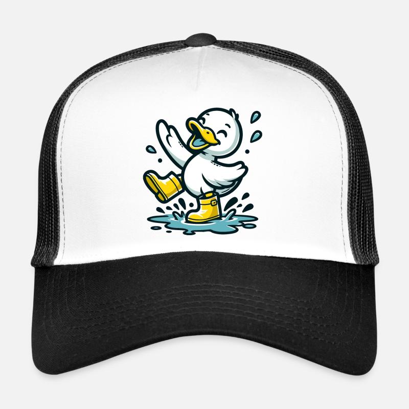 Splashy Quacker : le canard qui saute dans les flaques d’eau Casquette trucker 