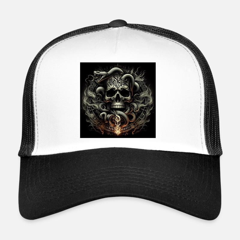 Crâne et serpents Casquette trucker 