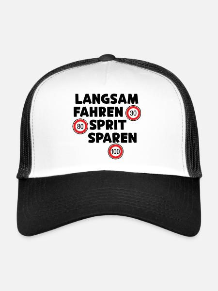 Déclaration de ravitaillement en carburant de la station-service Moteur à essence - Casquette trucker  - blanc/noir - Devant