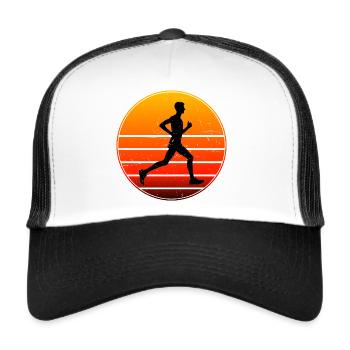 Cross Country Running Herren Fitness Running - Trucker Cap - Weiß/Schwarz - Vorne